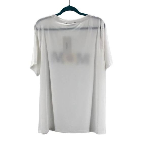 BLOOMCHIC 18-20 2X Plus White Short Sleeve Pullover Crew Neck TShirt Top NWT B78 - Picture 3 of 7